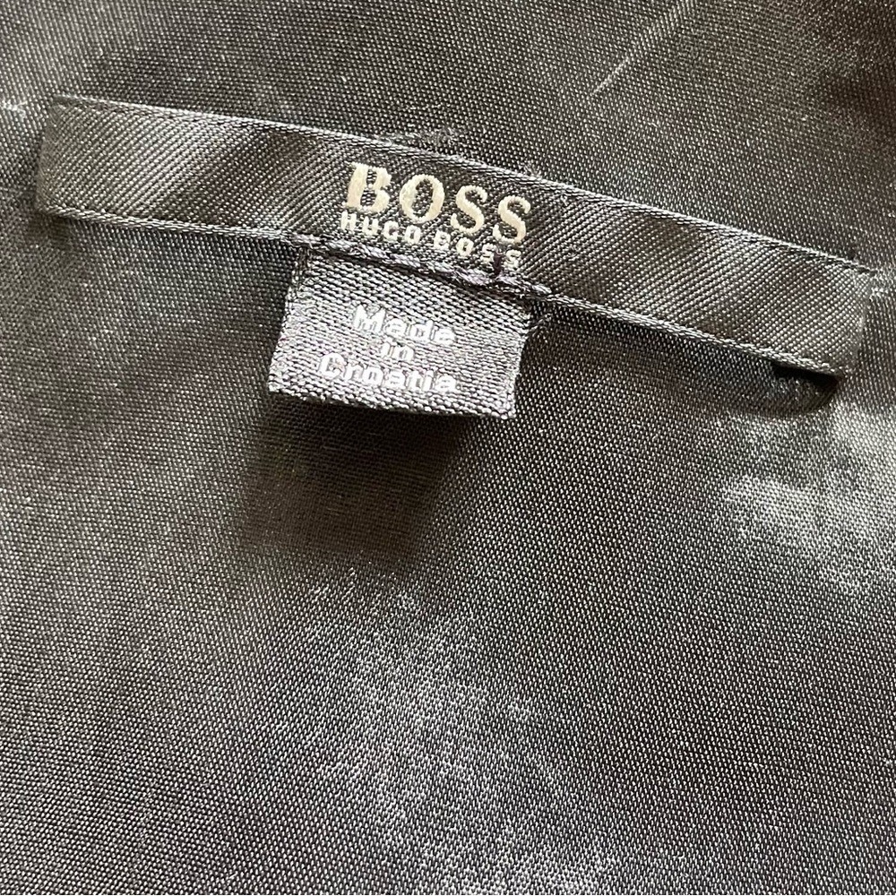 Boss Hugo Boss Donela Office Work Black Mini Dress Size 6 Smart Casual Tailored - Picture 6 of 8
